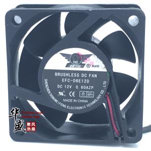 정품 지에 감기 EFC-06E12D 6025 6 LIMI 12V 0.60A 2 라인 드라이브 팬 쿨러 fan cooler[29935]WGXV