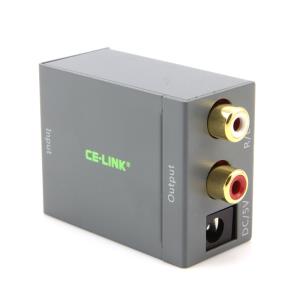 CE-LINK 트윈 로터스 R/L 오디오 변환기 TV 광섬유 변환기 아날로그 디지털 광/동축[94751]QPHR